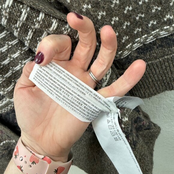 Abercrombie & Fitch Fair Isle Cashmere Blend Knit Cardigan Sweater Womens Small - Picture 5 of 8